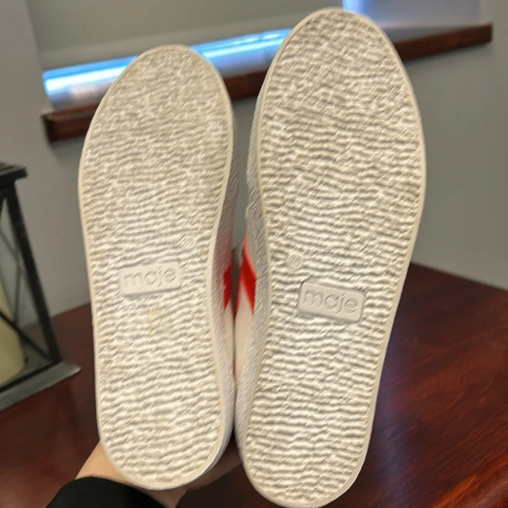 Maje Red and White Athletic Shoes - Picture 5 of 5